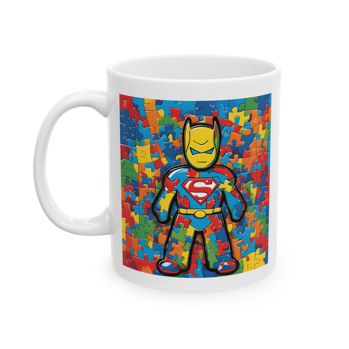 Autism Superhero Ceramic Mug, (11oz, 15oz)