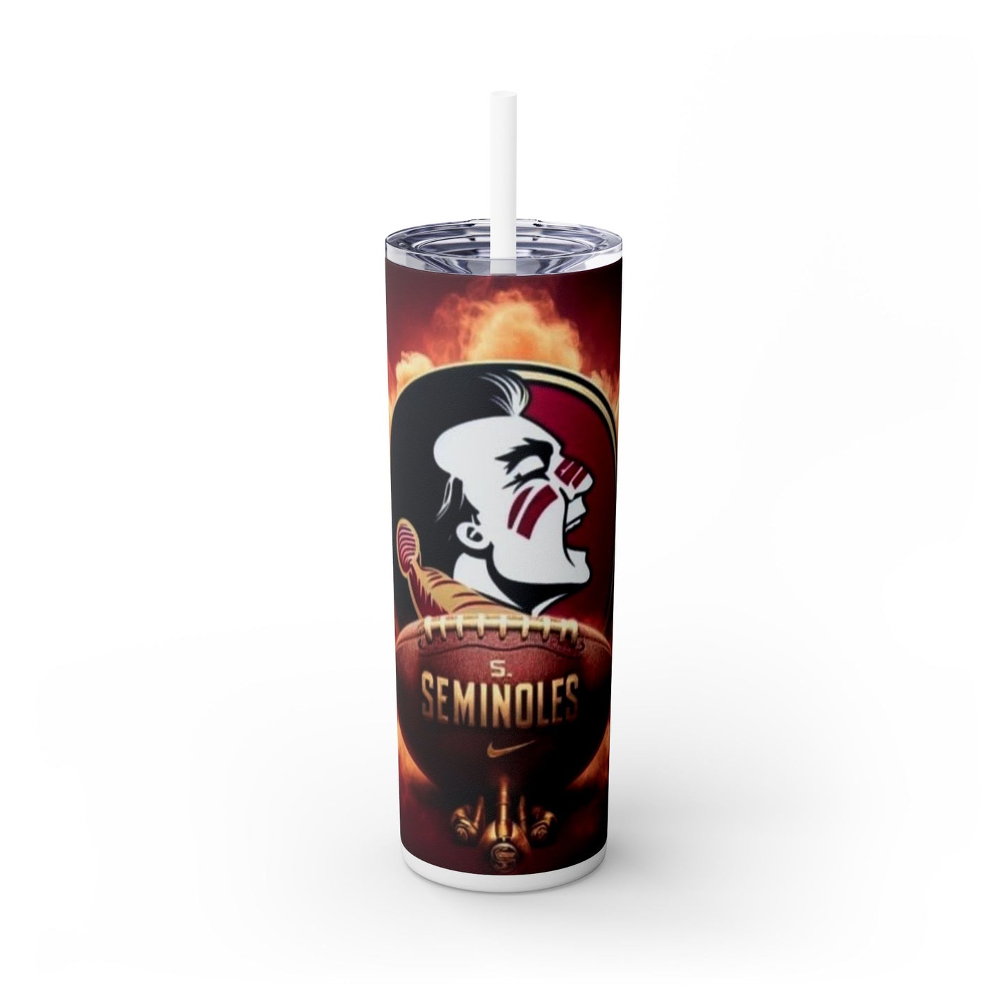 20oz Skinny Tumbler FSU Seminoles Design